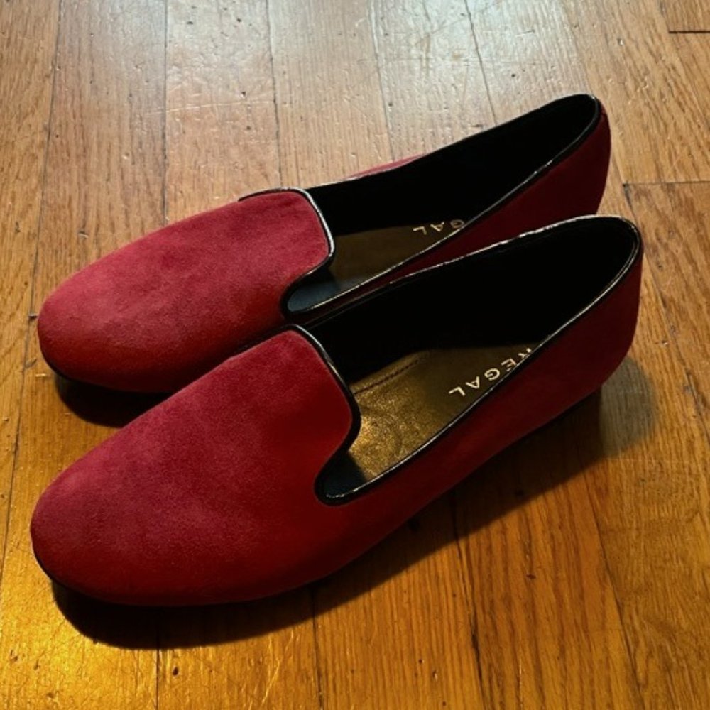 Regal suede red flats, size 24cm/US 7 (Japanese brand)